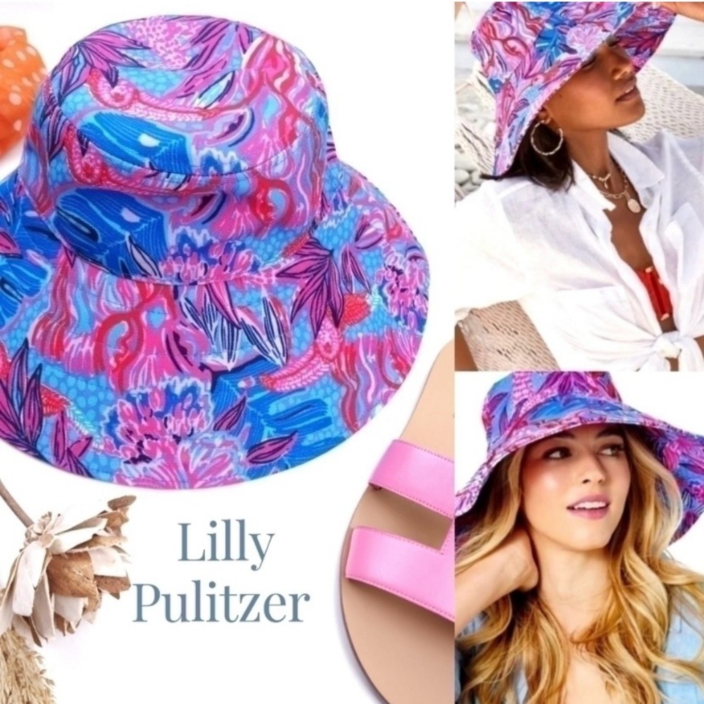 Ruby Red Wild Times Pink Red Blue Sun Hat One Size. Worn once.
